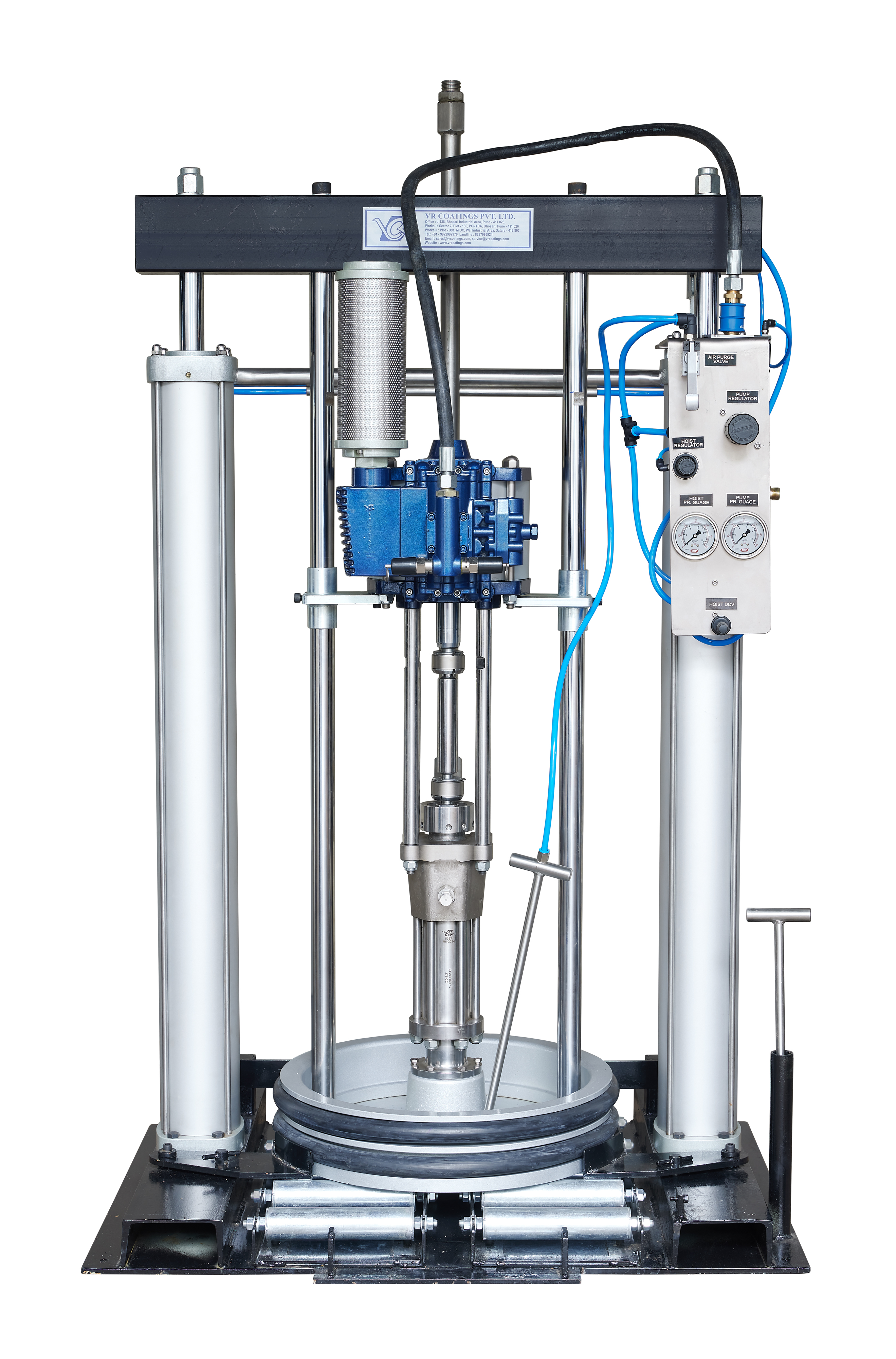 DRUM PRESS Medium and Heavy Duty Heated and Cold Airless Drum Press